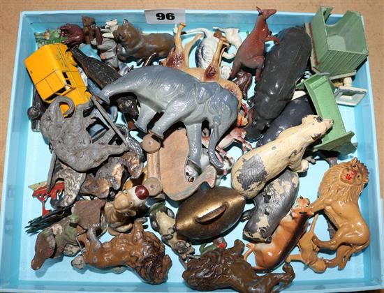 Qty of lead zoo animals